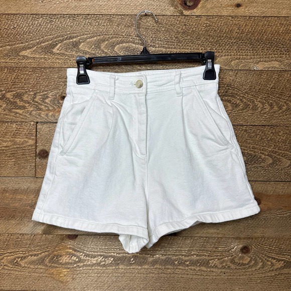 Aritzia Wilfred Free Kelly Twill Tailored Short White Cotton Denim Size 2 - Picture 4 of 8
